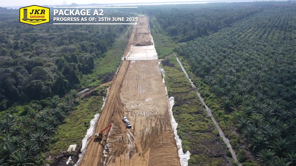 Hình ảnh thi công dọc tuyến Sarawak Second Trunk Road (STR), Malaysia