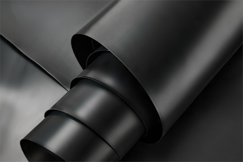 HDPE geomembrane liner with high impermeability for landfill, pond, and waterproofing applications